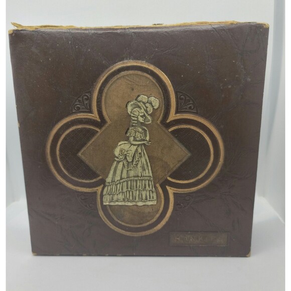 Vintage Antique Early 1900's Pyrography Hanky Vanity Storage GloveBox - Picture 11 of 11